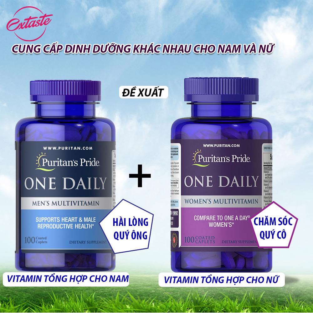 Viên uống bổ sung vitamin cho nữ giới Puritan's Pride One Daily Women’s Multivitamin 100 viên