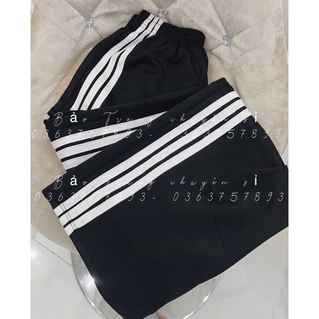 Quần ống suông cullotes 3 sọc ống rộng Unisex siêu hot - Quần Sọc Sớ Thể Thao