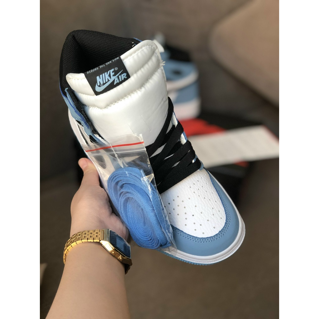 Giày Thể Thao Jordan 1 Cao Cổ , Giày JD 1 University Blue Nam Nữ Siêu Hot Full Box Bill HÀNG NEW