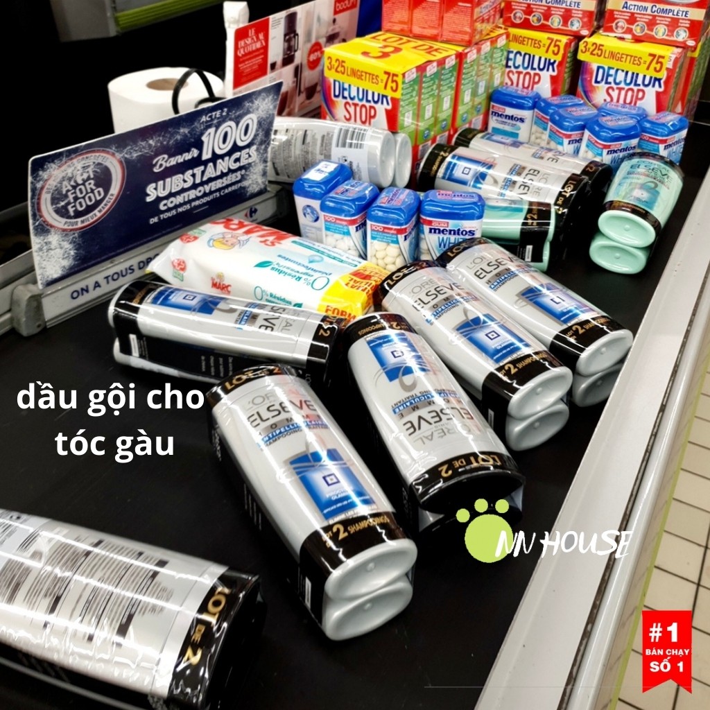 Dầu gội đầu Loreal Elseve dành cho tóc gàu, dầu gội dưỡng tóc, chăm sóc tóc - dầu gội cho tóc gàu, dầu gội tóc -NN HOUSE