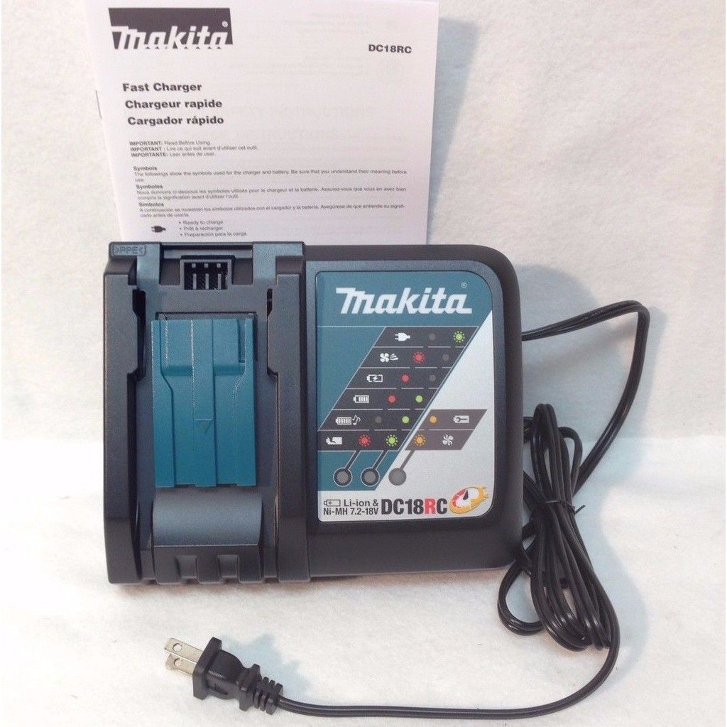 Bộ sạc nhanh DC18RC Makita 14.4V-18V (nguồn 110v) mới 100% - hàng nhập USA