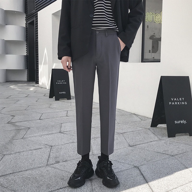 Quần âu nam Ikemen chất vải tuyết mưa co giãn 4 chiều,Quần tây nam vải không nhăn không xù trẻ trung lịch lãm