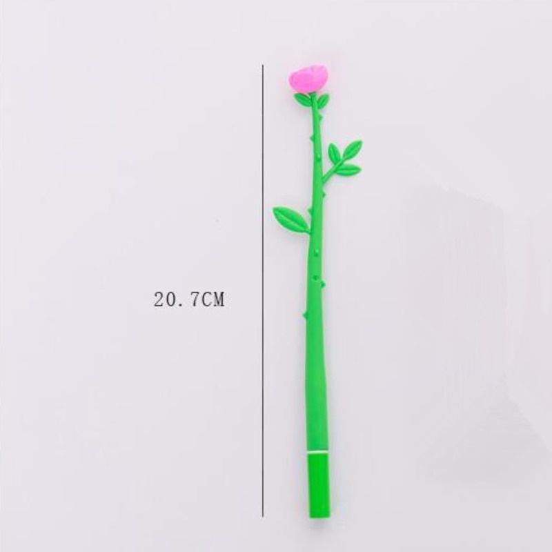 1 Cây Bút Gel Silicone Hình Hoa Hồng