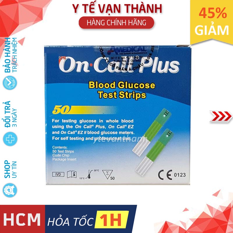 ✅ Que Thử Đường Huyết: OnCall Plus (On-Call On Call) Hạn sử dụng xa (1-2 năm) -VT0052
