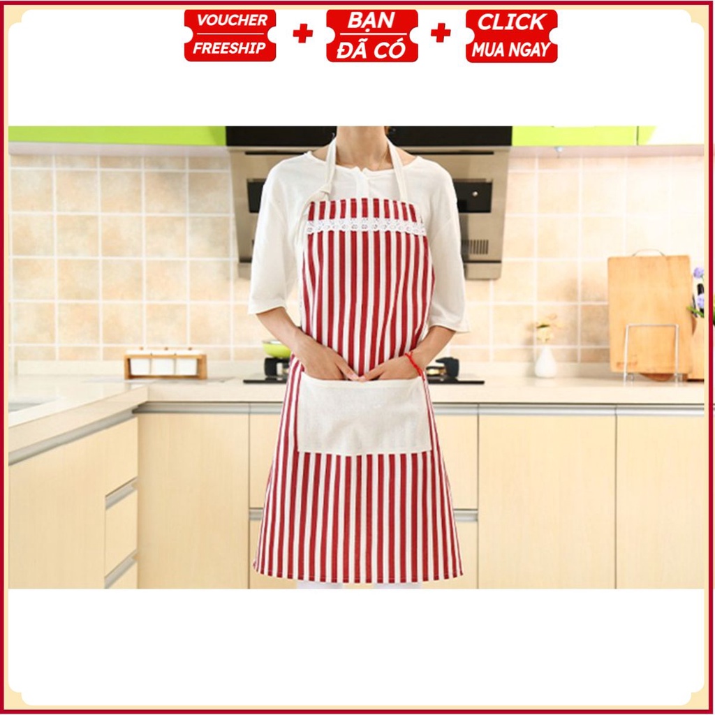 Tạp Dề Hàn Quốc Nội Trợ Hiện Đại (Kẻ sọc/caro)