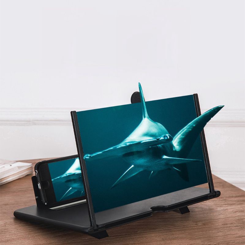 Bộ Khuếch Đại Màn Hình Điện Thoại 3D 10/12 Inch Thiết Kế Gập Kính Lúp Video HD Xem Phim 3d Giá Đỡ Điện Thoại Thông Minh