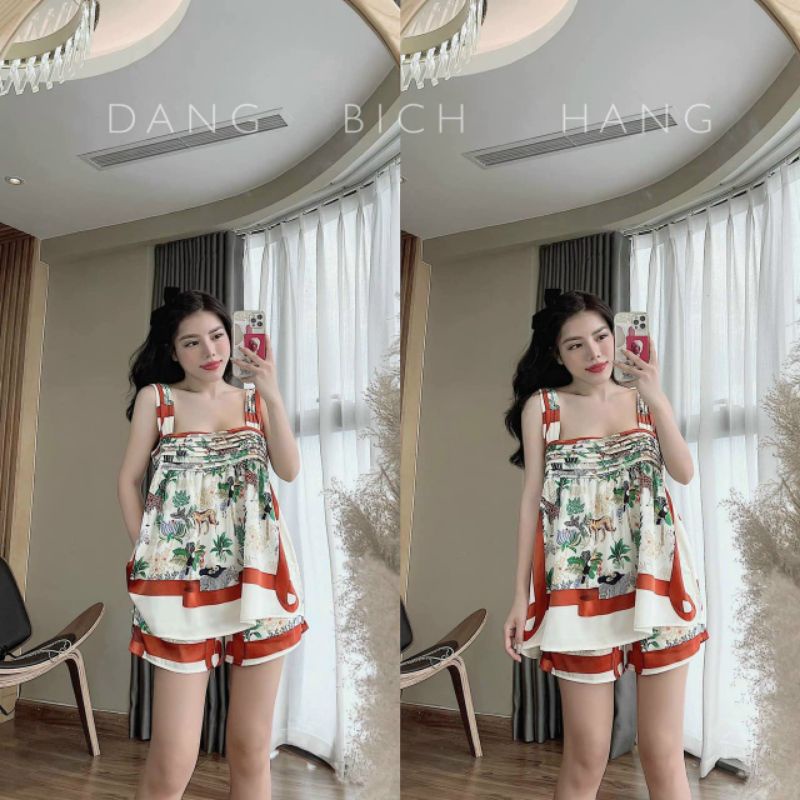 Bộ Đồ Bigsize Hai Dây Xếp Ly Rất Xinh Dành Cho Người Từ 55kg Đến 100kg