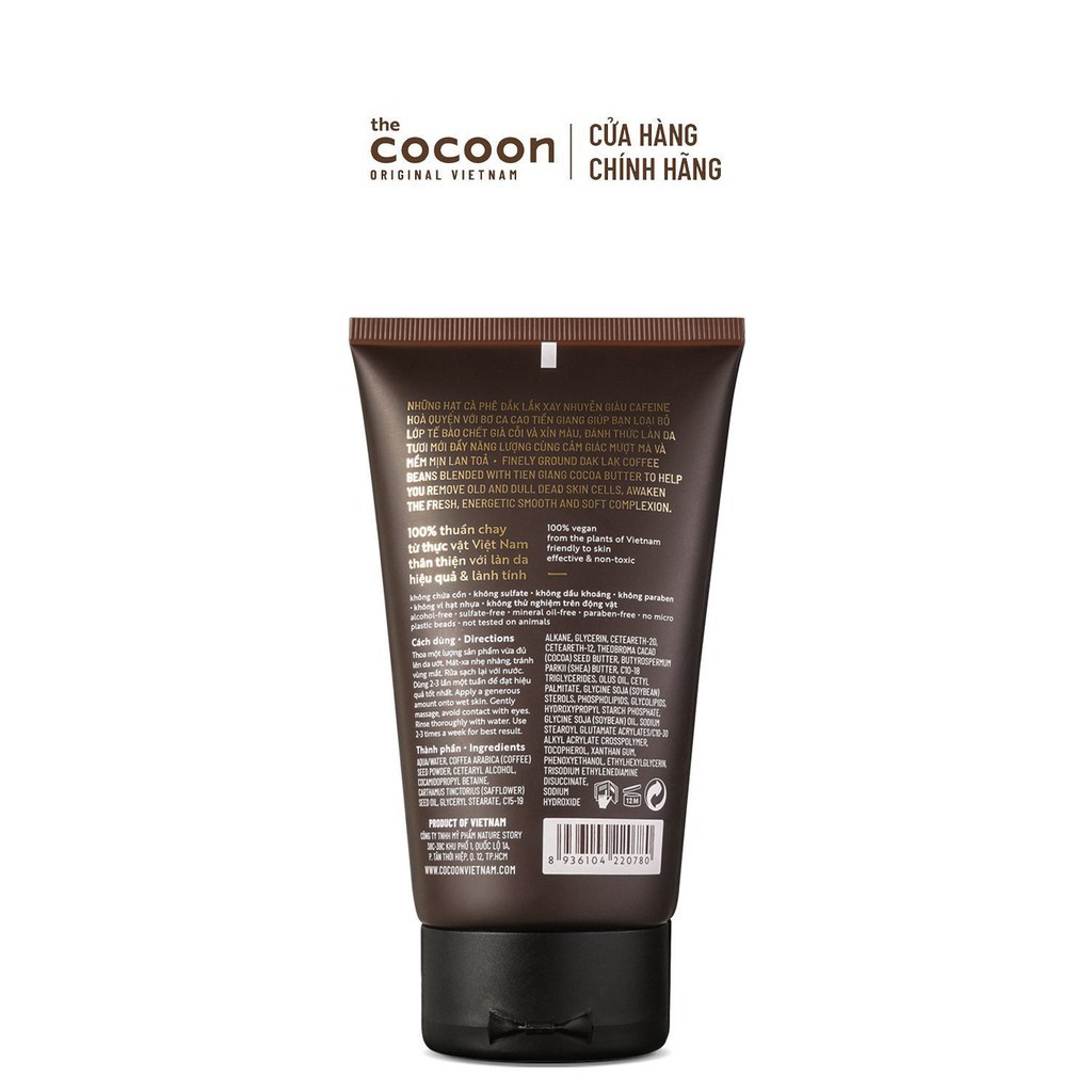 [CHÍNH HÃNG] Tẩy da chết mặt cà phê Đắk Lắk Cocoon cho làn da mềm mại & rạng rỡ 150ml | BigBuy360 - bigbuy360.vn