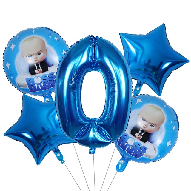 Set 5 Bong Bóng Hình Chữ Số 30 inch Trang Trí Tiệc Sinh Nhật Cho Bé