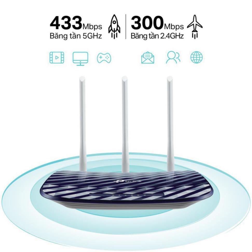 TP-Link AC 750Mbps Bộ phát wifi không dây (Thiết bị mạng) - Archer C20 - Hàng Chính Hãng | BigBuy360 - bigbuy360.vn