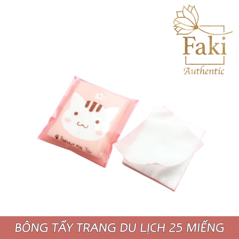 Bông Tẩy Trang Gói 25 Miếng Tiện Lợi Cute