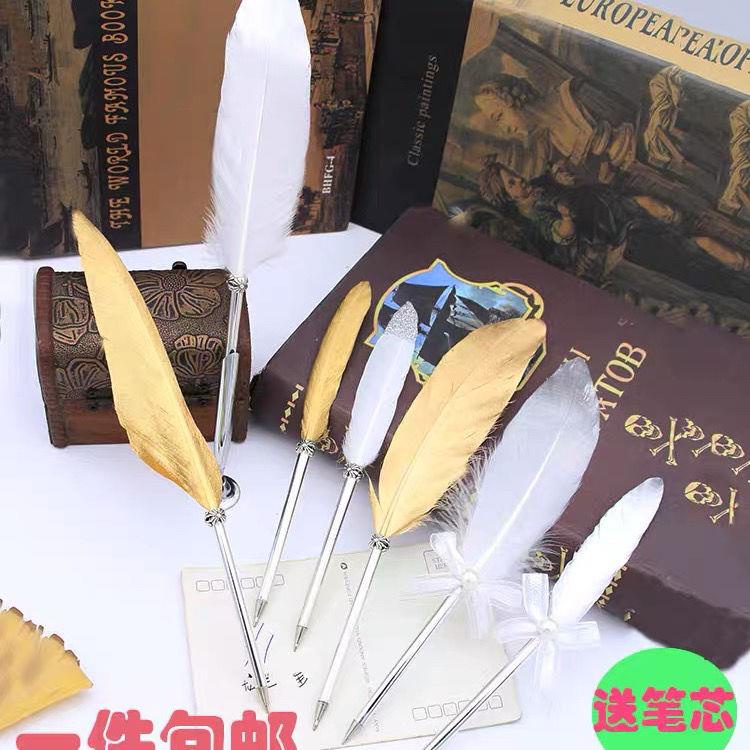 Bút Bi Hình Lông Vũ Phong Cách Harry Potter Độc Đáo