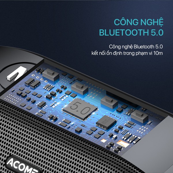 Loa Bluetooth Công Suất 5W ACOME A2 - Hỗ Trợ Kết Nối MicroSD USB Nghe FM - Playtime 6H - BẢO HÀNH 12 THÁNG