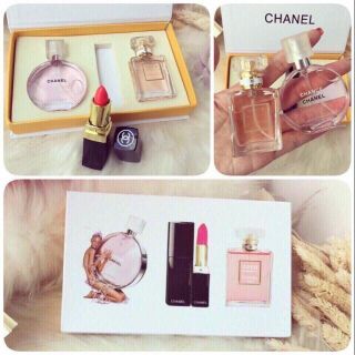 Set nước hoa và son 3 món