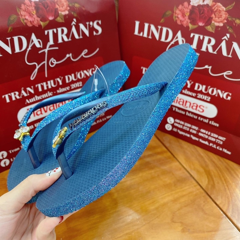 HVN-kim tuyến viền xanh tím mix charm nhí trắng