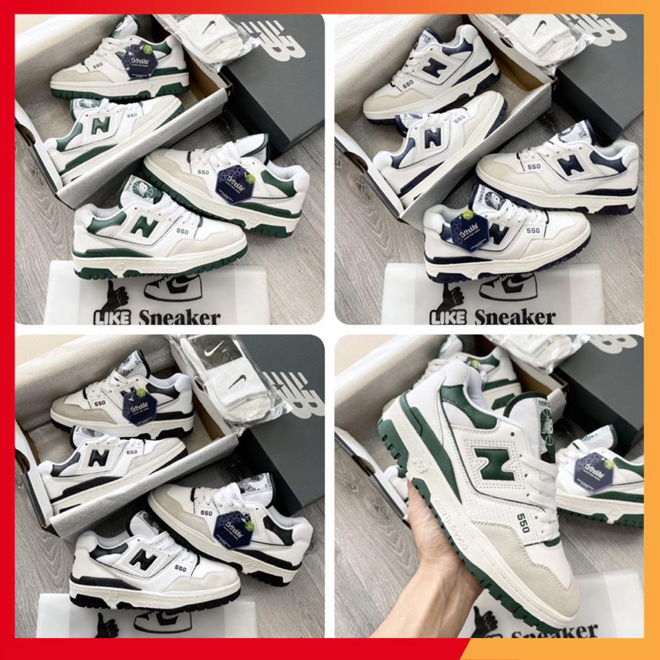 Giày Thể Thao 🥝Full Box Bảo Vệ🥝 Giày NB 550 Xanh Lá, Xanh Than, Đen Nam Nữ MSP 01369 MSP18485