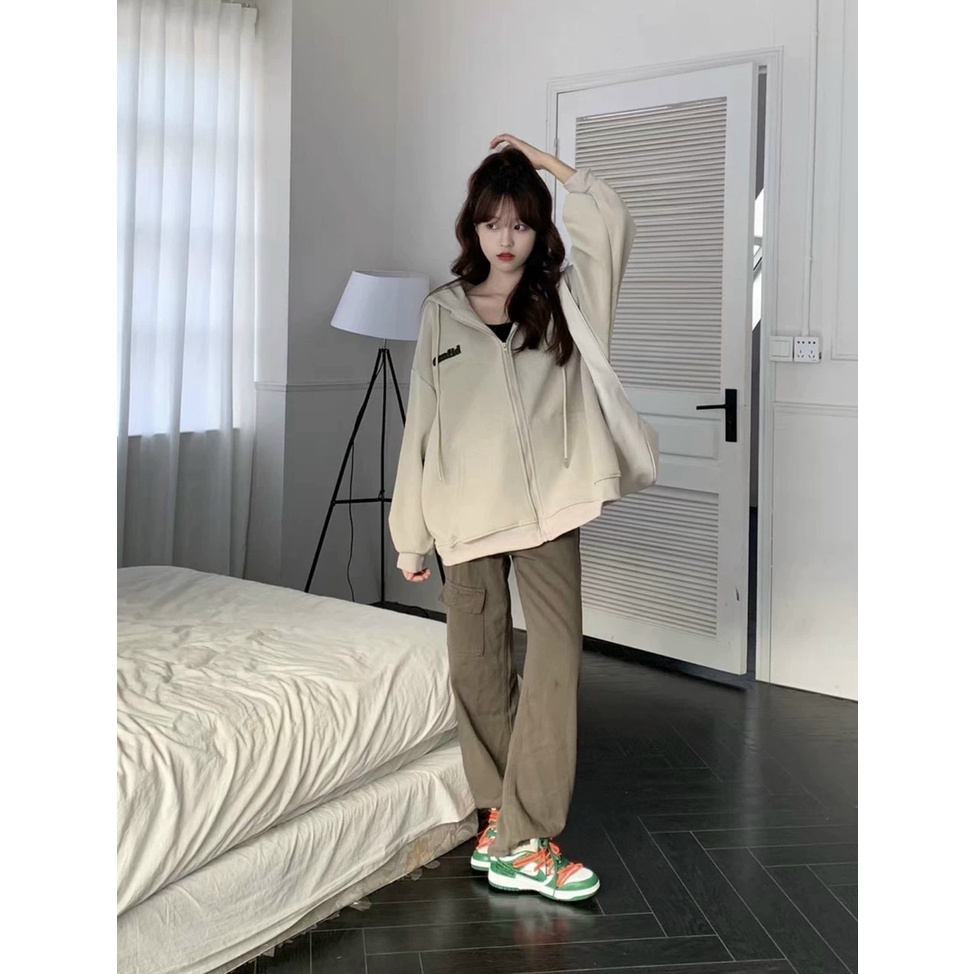 Áo khoác unisex logo thêu sành điệu, mẫu mới hottrend 2022