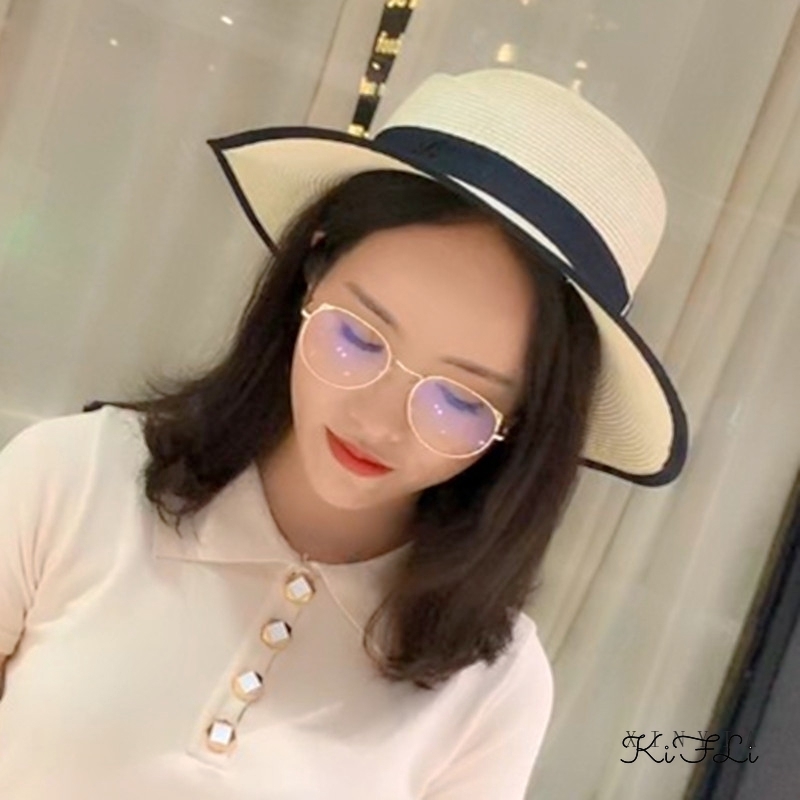 Mắt kính gọng tròn hình tai mèo dễ thương dành cho nữ