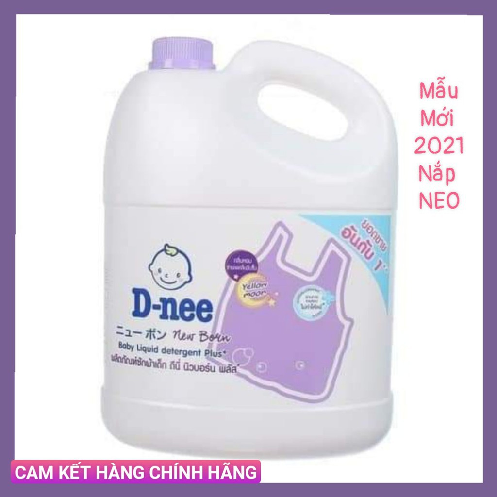 Nước giặt dnee tím can 3 lít mẫu mới nắp Neo chính hãng thái lan