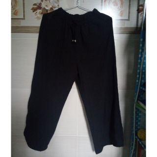 Quần ống rộng culottes đen