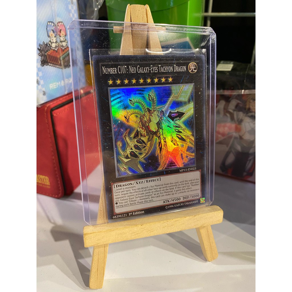 Lá bài thẻ bài Yugioh Number C107 Neo Galaxy Eyes Tachyon Dragon – Super Rare - Tặng bọc bài nhựa bảo quản