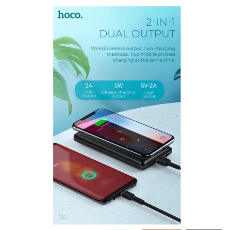 [CHÍNH HÃNG] Sạc Dự Phòng Không Dây Hoco J50 10000mah - Bảo Hành Chính Hãng 12 Tháng | BigBuy360 - bigbuy360.vn