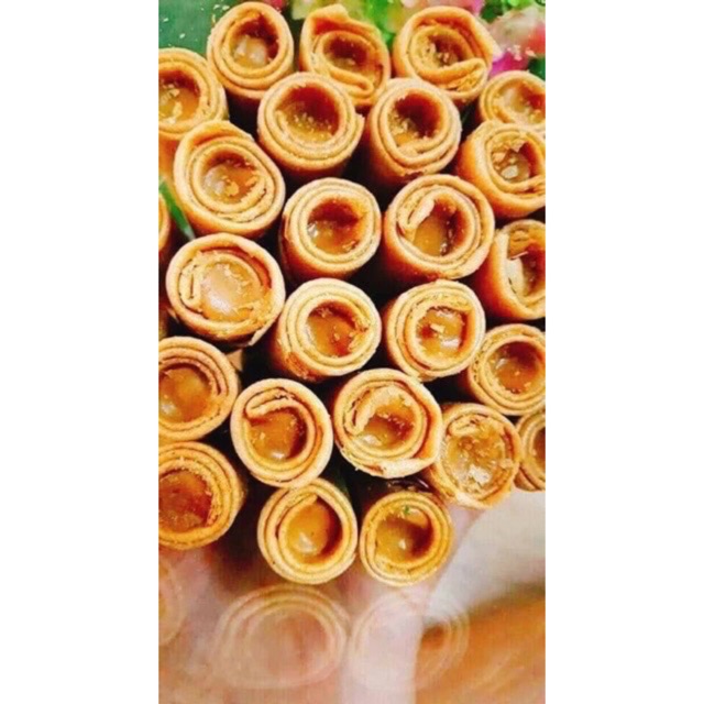 [Mã 156FMCGSALE hoàn 8% đơn 500K] 500g Bánh ống ngò nhân bơ đậu phộng🥜