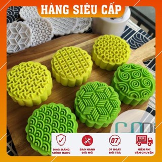 Khuôn trung thu nhấn lò xo 6 mặt vân 150g