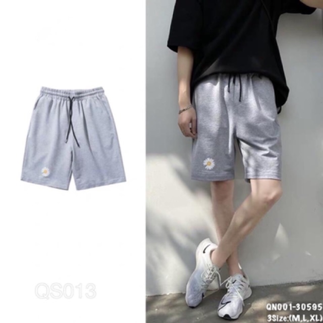 Quần Short Hoa Cúc Form Rộng Unisex Quần Đùi Thun Chất Thun Da Cá Nỉ Ngoại Cao Cấp HOA CÚC - QN001