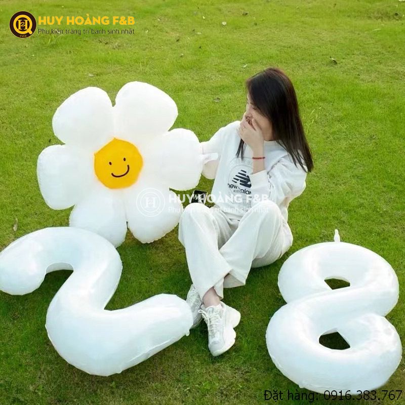 Bóng số sinh nhật size 80cm để trang trí sinh nhật, tiệc tùng, sự kiện
