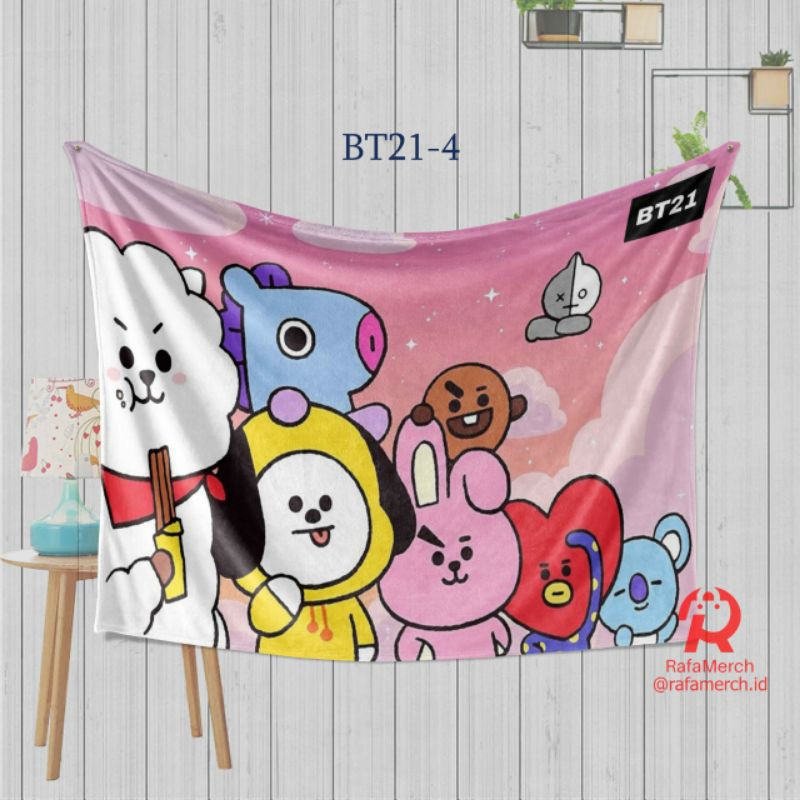 Chăn In Hình Nhóm Nhạc Bts Bt 21 - Bt 21