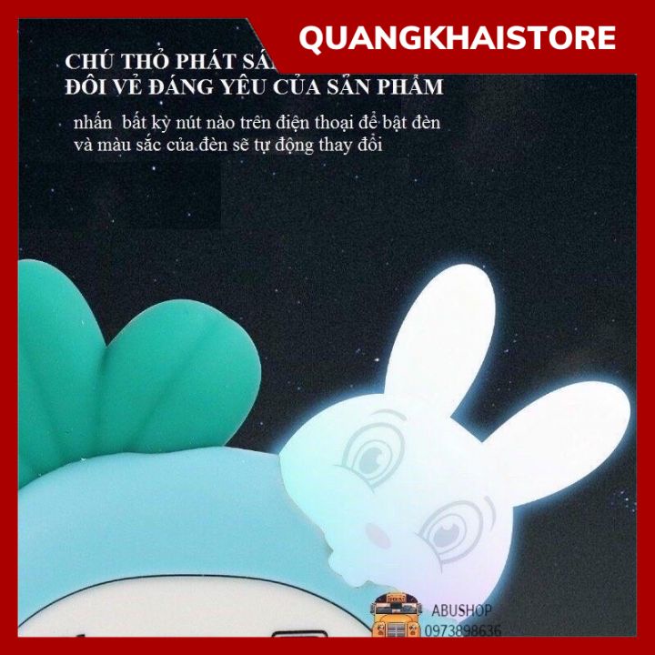 Điện thoại thỏ cà rốt cho bé, có nhạc và đèn