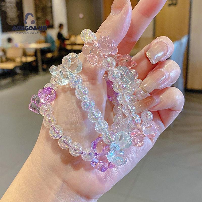 ✨✨Dây buộc tóc trang trí họa tiết gấu đáng yêu nữ tính