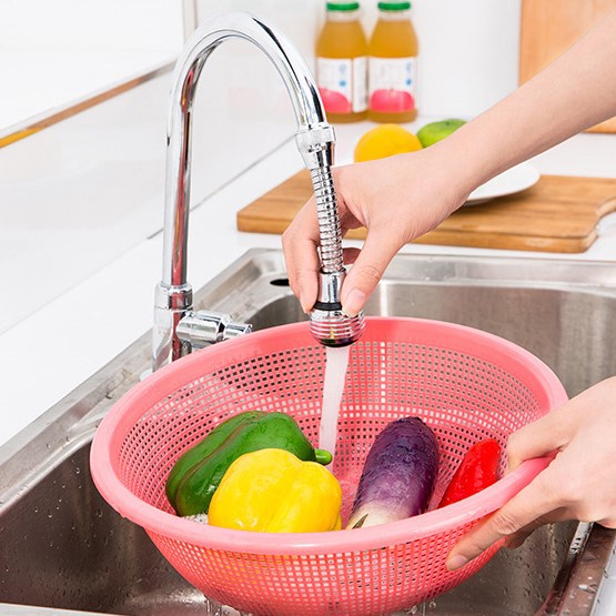 Đầu vòi rửa bát tăng áp inox xoay 360 tiện lợi phù hợp với mọi loại bồn rửa chén rửa tay vệ sinh dễ dàng