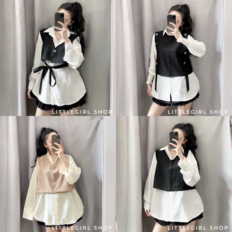 Set áo sơmi kèm jile freesize