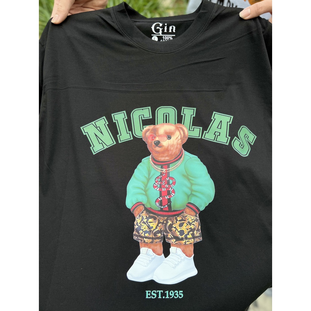 Áo thun NlKOLAS GUCl - vải cotton cao cấp, nam nữ