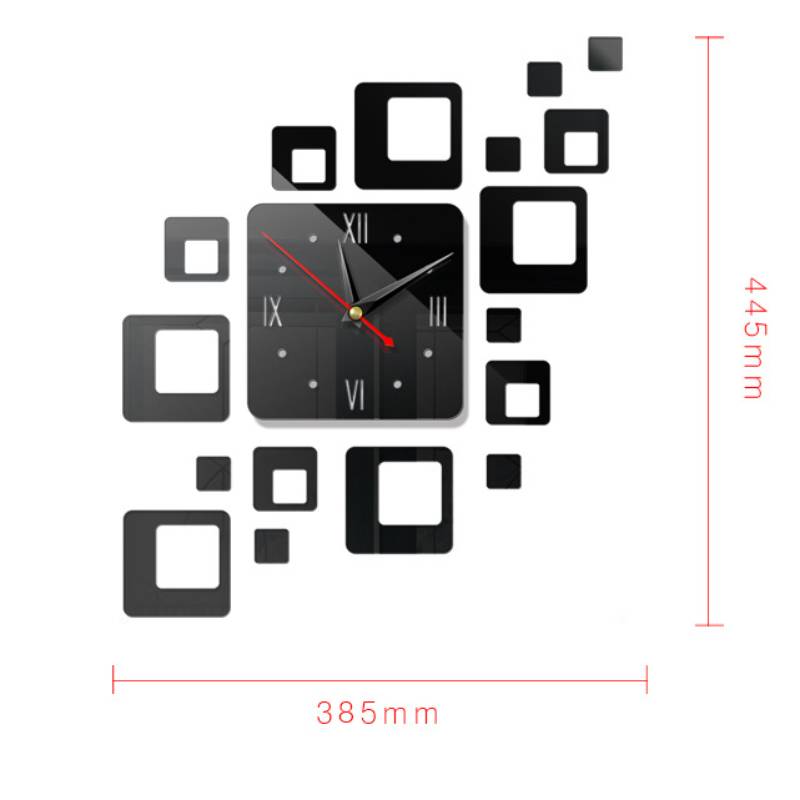 Đồng Hồ 3d Tráng Gương Dán Tường Trang Trí