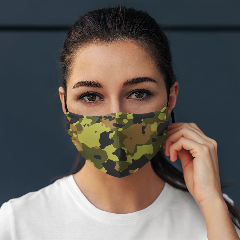 khẩu trang cho dân phượt CAMOUFLAGE_1222 CARTWELL chất liệu vải mềm dày 2 lớp chống nắng, phòng dịch bệnh, lọc ô nhiễm