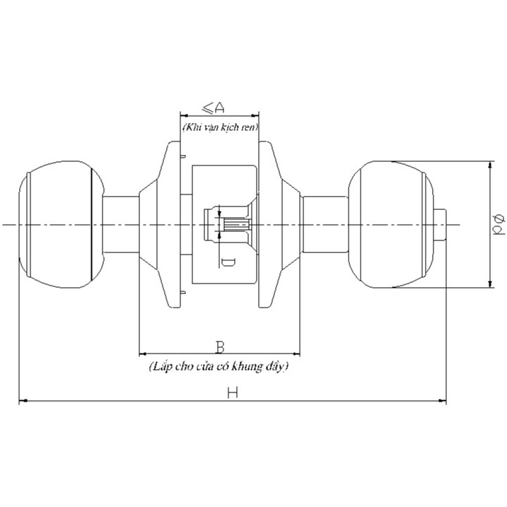 [CHÍNH HÃNG] Ổ Khóa Đấm, Ổ Khóa VIỆT TIỆP Tay Nắm Tròn 04206 Inox + CT3, Chuyên Khóa Phòng, Cửa Nhôm, Tolet