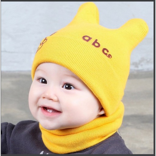 1 Mũ len  ABC ( không có khăn quàng cổ ) cực ấm cho bé  từ 3-18 tháng mẫu cực mới
