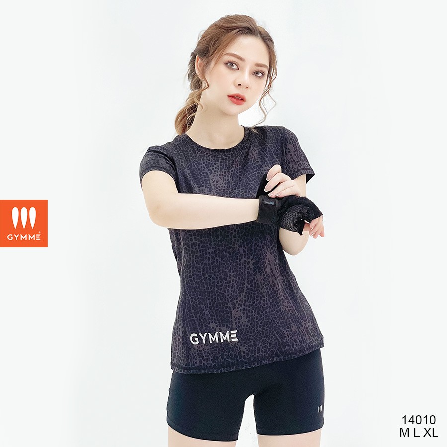 GYMME Áo tập gym, yoga nữ chất thun thể thao tay ngắn - 14010