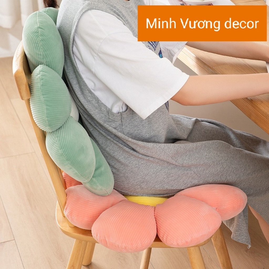 Đệm ghế văn phòng, nệm ghế ngồi bệt, gối tựa hình bông hoa êm ái giá rẻ
