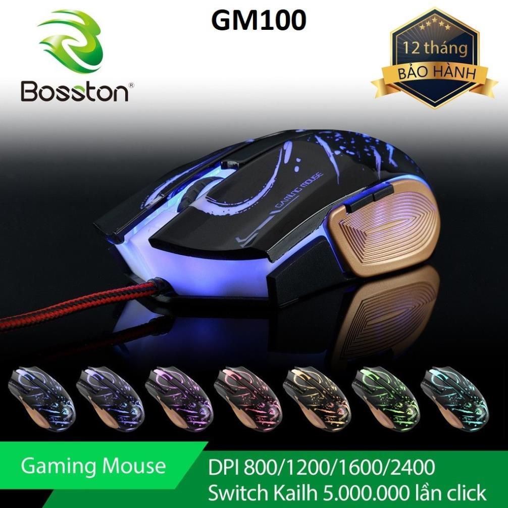 MOUSE BOSTON GM100 LED ĐỔI MÀU - CHUYÊN GAME - Chính Hãng