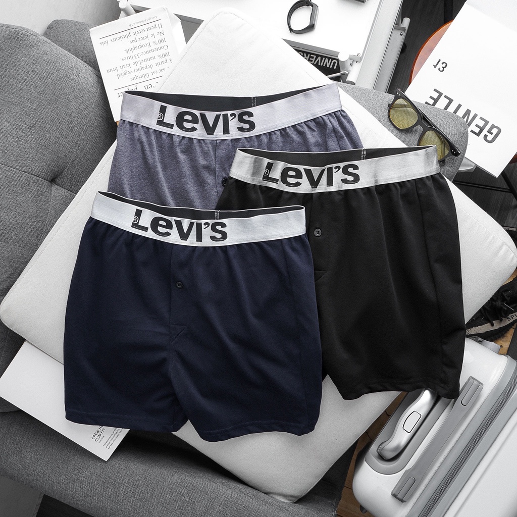 Quần Short Đùi Ngủ LEVIS chất cotton mềm mịn mát Siêu thoáng mặc cực thoải mái