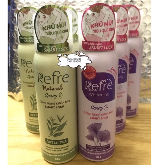 Xịt phun sương khử mùi chiết xuất thiên nhiên - Refre Natural Spray Green Tea 50g