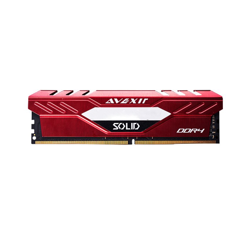 Ram máy tính PC AVEXIR 1SOE - SOLID RED Tản nhiệt 8GB (1x8GB) DDR4 2666Mhz - Cam kết bảo hành chính hãng BH 36 tháng