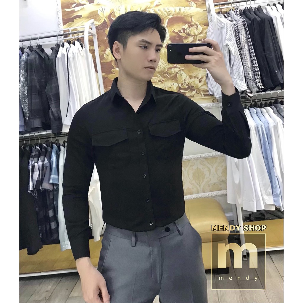 Áo Sơ mi Nam Hàn Quốc Chất đũi lụa Dài tay MENDY SHOP | BigBuy360 - bigbuy360.vn