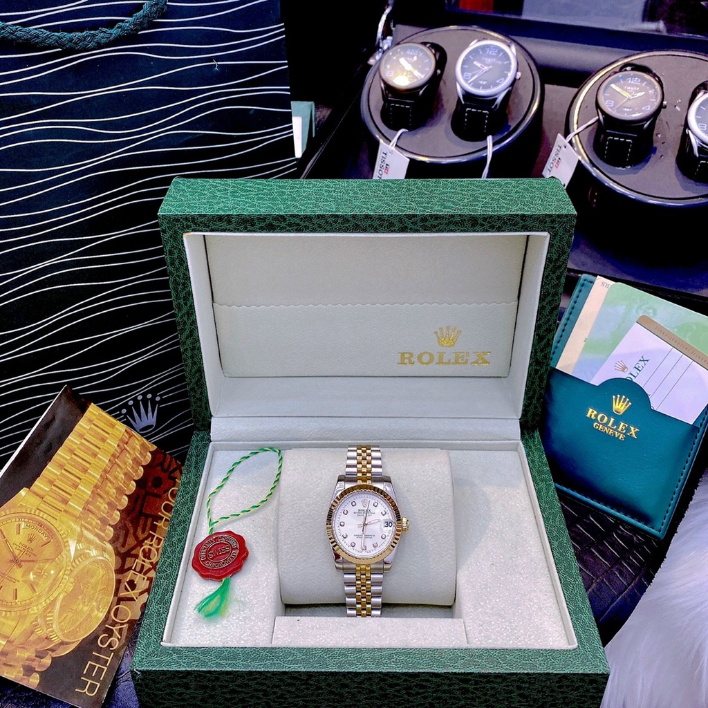 Đồng hồ đeo tay nữ ROLEX full box đồng hồ nữ dây kim loại chính hãng, siêu cao cấp sang chảnh, thời trang đẳng cấp
