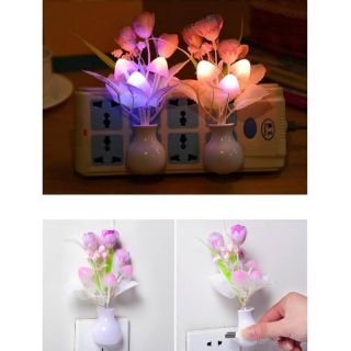 Đèn ngủ cảm ứng hình bình hoa Nấm