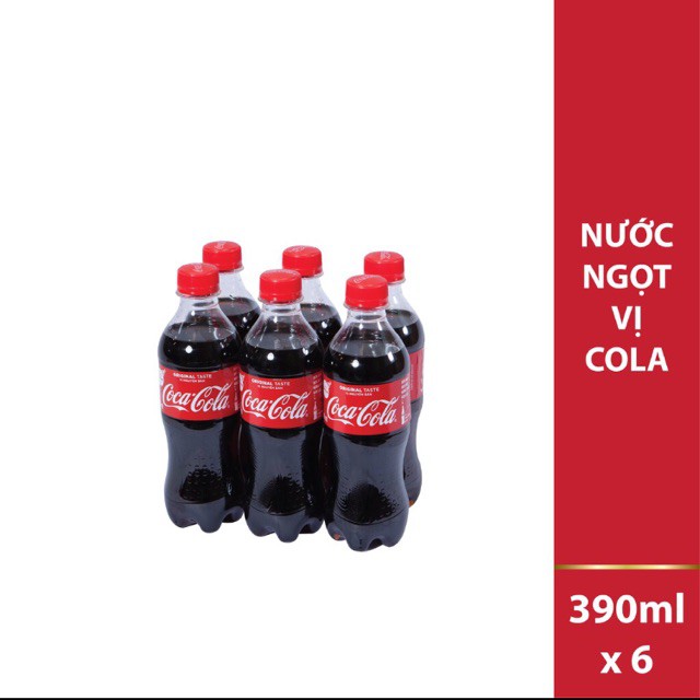 Lốc 6 Chai Nước Giải Khát Cocacola Chai 390ml